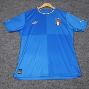 Italy National Tema Azzurri Home Jersey Puma DryCell Soccer Blue Serie A Mens M‎